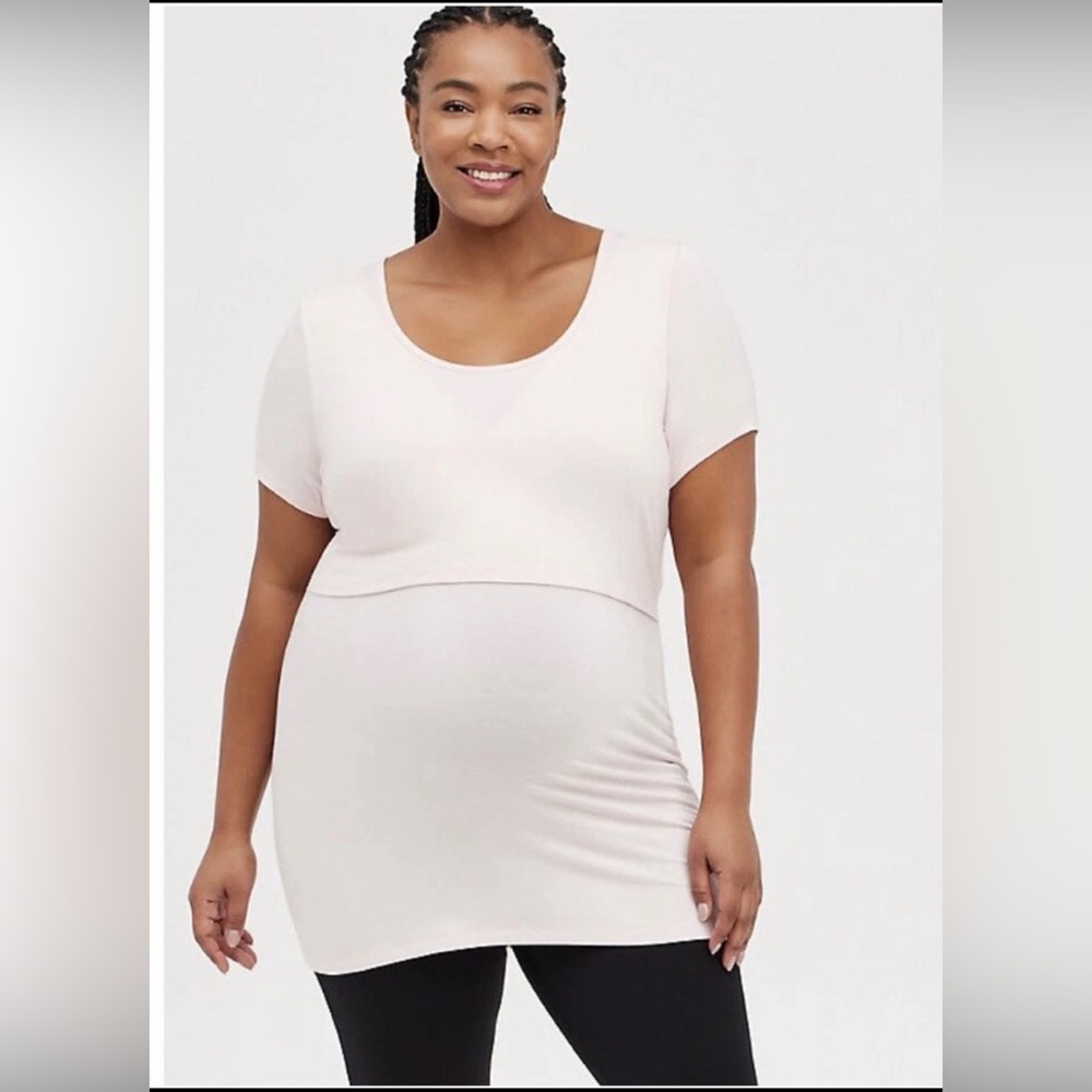 Torrid Super Soft Pink Maternity Nursing Shirt- Size 5X- NWT!- Online Exclusive
